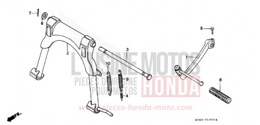 STAND/KICK STARTER ARM NH50MSK de 1989